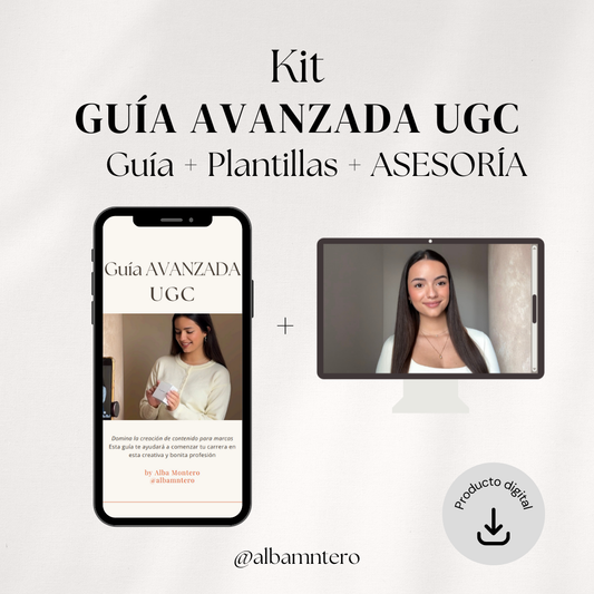 Kit UGC Avanzado (Guía + plantillas) + Asesoría 1:1